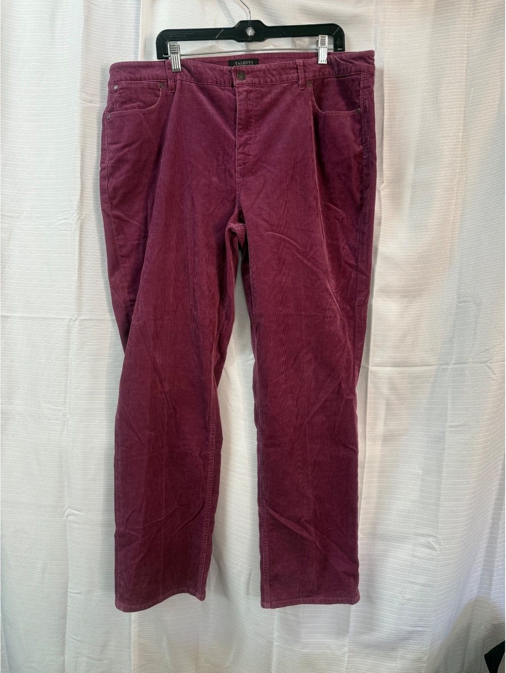 Talbots Flawless Five-Pocket Corduroy Pants Size 18 Straight Fit